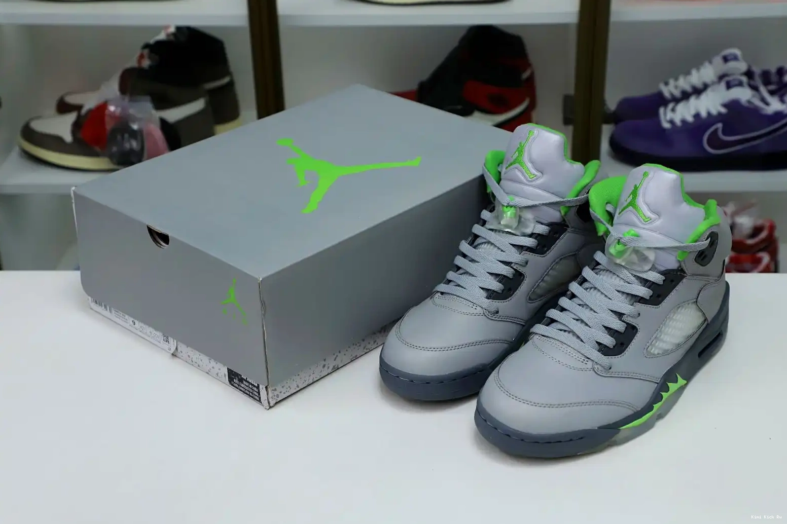BEAN' 2022 JORDAN RETRO AIR 5 'GREEN Kimikick 0508